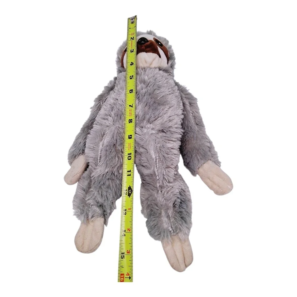 Noah's Ark‎ Animal Workshop Plush Sloth Toy Stuffed Animal Huggable Soft Gray